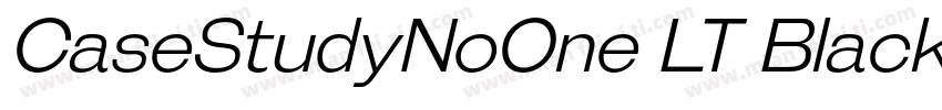 CaseStudyNoOne LT Black Italic字体转换